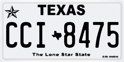 TX license plate CCI8475