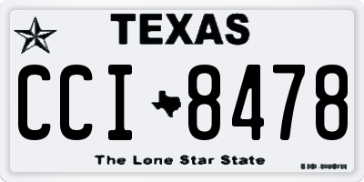 TX license plate CCI8478