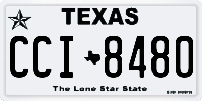 TX license plate CCI8480
