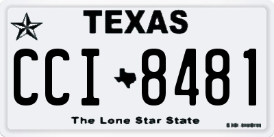 TX license plate CCI8481