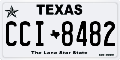 TX license plate CCI8482