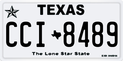 TX license plate CCI8489