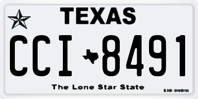 TX license plate CCI8491
