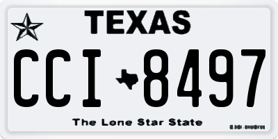 TX license plate CCI8497