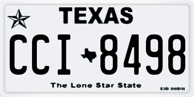 TX license plate CCI8498