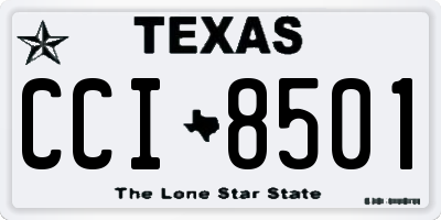 TX license plate CCI8501