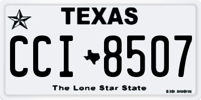 TX license plate CCI8507