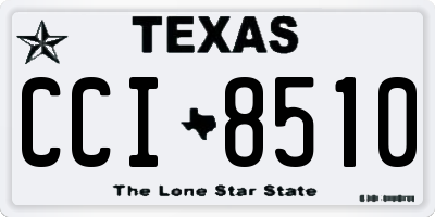 TX license plate CCI8510