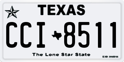 TX license plate CCI8511