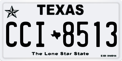 TX license plate CCI8513