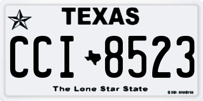 TX license plate CCI8523