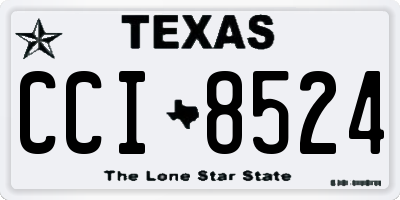 TX license plate CCI8524