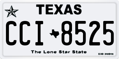 TX license plate CCI8525