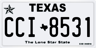 TX license plate CCI8531