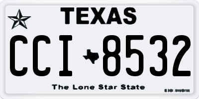TX license plate CCI8532