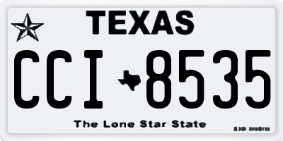 TX license plate CCI8535