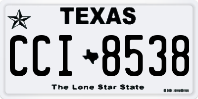 TX license plate CCI8538
