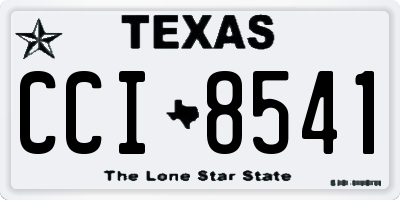 TX license plate CCI8541