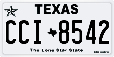 TX license plate CCI8542