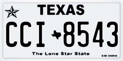 TX license plate CCI8543