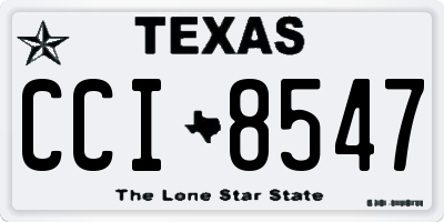 TX license plate CCI8547