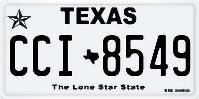 TX license plate CCI8549