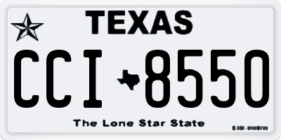 TX license plate CCI8550