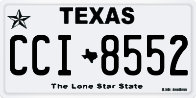 TX license plate CCI8552