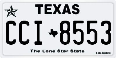 TX license plate CCI8553