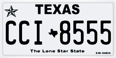 TX license plate CCI8555