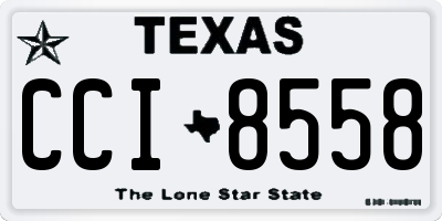 TX license plate CCI8558