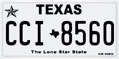 TX license plate CCI8560