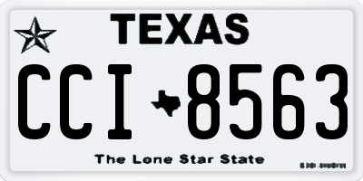 TX license plate CCI8563
