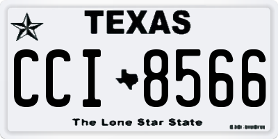 TX license plate CCI8566