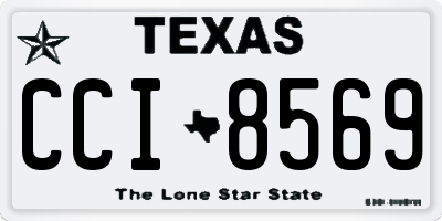 TX license plate CCI8569