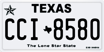 TX license plate CCI8580