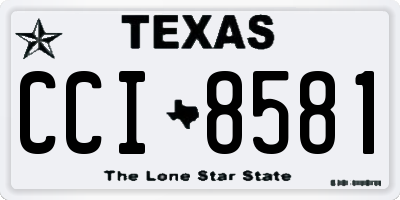 TX license plate CCI8581
