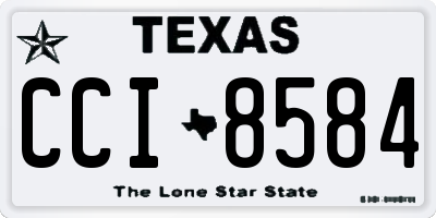TX license plate CCI8584
