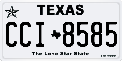 TX license plate CCI8585