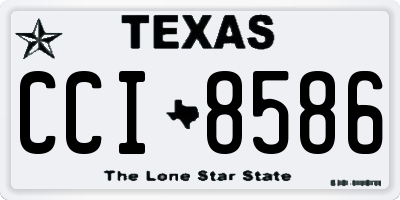 TX license plate CCI8586