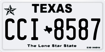 TX license plate CCI8587