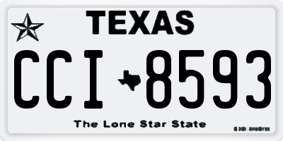 TX license plate CCI8593