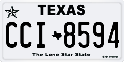 TX license plate CCI8594