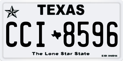TX license plate CCI8596