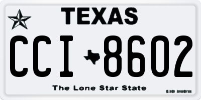 TX license plate CCI8602