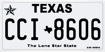 TX license plate CCI8606