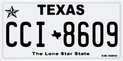 TX license plate CCI8609