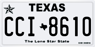 TX license plate CCI8610