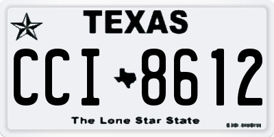 TX license plate CCI8612