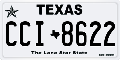 TX license plate CCI8622